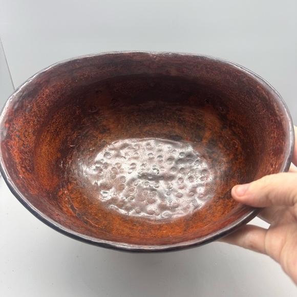 Vintage Copper metal Footed Bowl - Picture 2 of 11